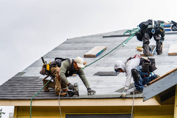 Professional Gutter Installation technician working in Galvin, WA